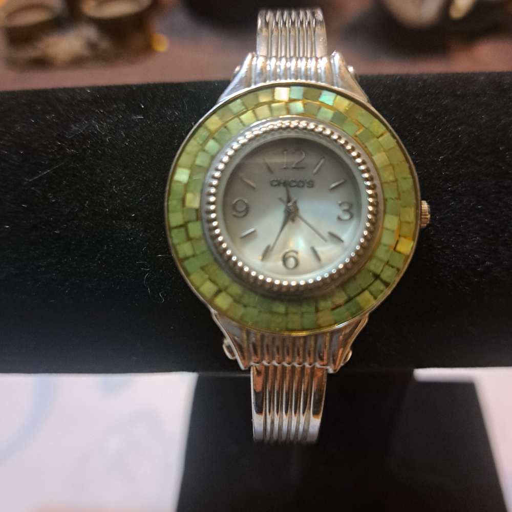 Chico's Green and Silver Women's Watch